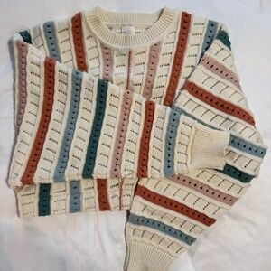 Dee Elly - Cozy Little Something Pullover Sweater / Size Small / Color: Multi